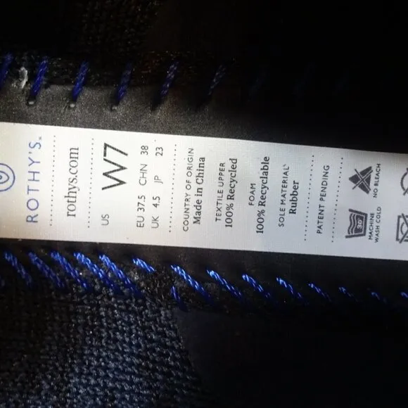 Rothys The Loafers Women's Size 7 US Blue Navy Heather Round Toe Slip on Shoes