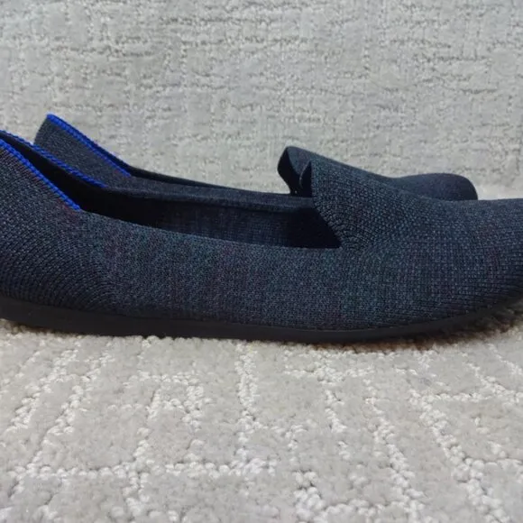 Rothys The Loafers Women's Size 7 US Blue Navy Heather Round Toe Slip on Shoes