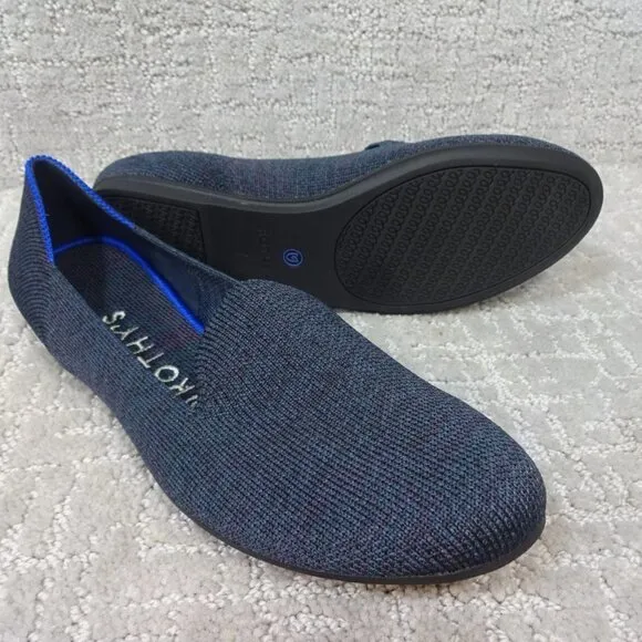 Rothys The Loafers Women's Size 7 US Blue Navy Heather Round Toe Slip on Shoes