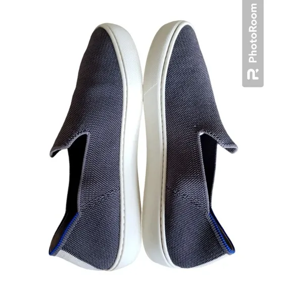 Rothys Women's Shoes Size 8.5 Flats Comfort Slip On The Sneaker Casual Gray Blue