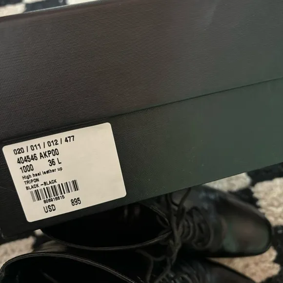 SAINT LAURENT Black Smooth Calfskin leather Babies 90 lace-up Ankle Boots 36