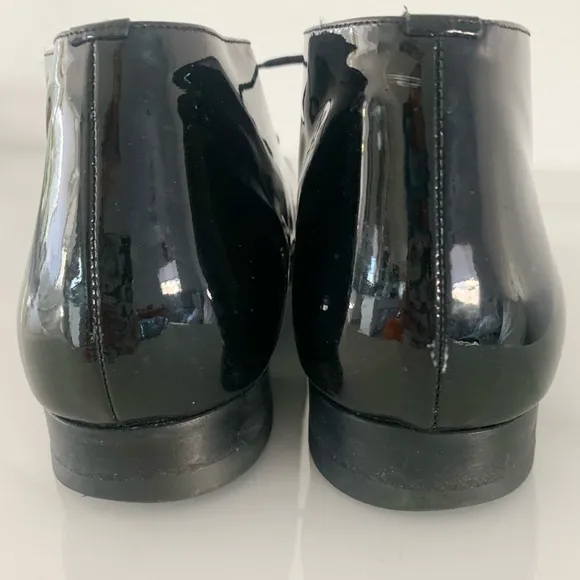 Saint Laurent Jonas Lace Up Patent Leather Shoes Size 37 1/2