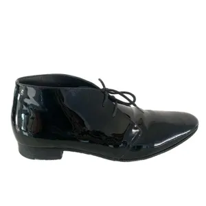 Saint Laurent Jonas Lace Up Patent Leather Shoes Size 37 1/2