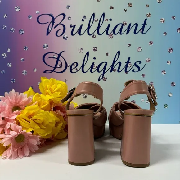 SALE! CROSS STRAP PLATFORM SANDAL HEELS