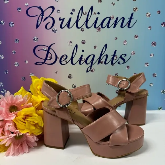 SALE! CROSS STRAP PLATFORM SANDAL HEELS