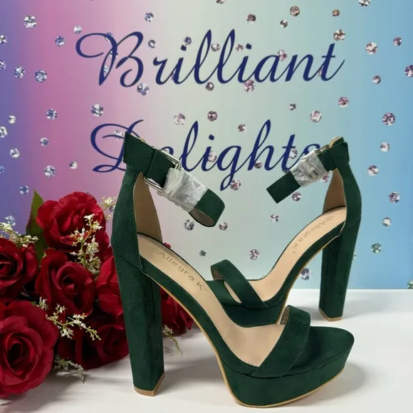 💚SALE MICROSUEDE PLATFORM HEELS