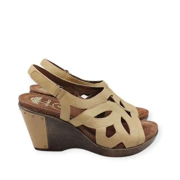 ☀️SALE☀️ NEW Dansko Felicia Antique Full Grain Leather Wedge Sandals Size: 41