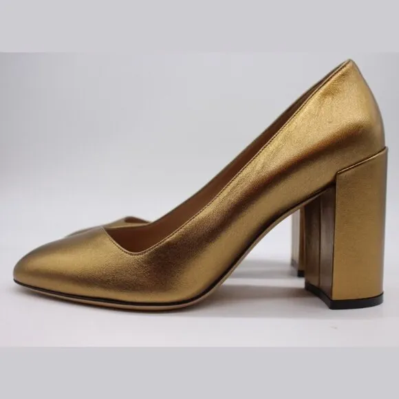 Salvatore Ferragamo 'Arezzo 85' Bronze Leather Pump Heels 7 or 9 NIB $675 Shoes