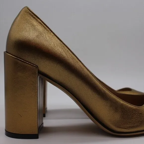 Salvatore Ferragamo 'Arezzo 85' Bronze Leather Pump Heels 7 or 9 NIB $675 Shoes