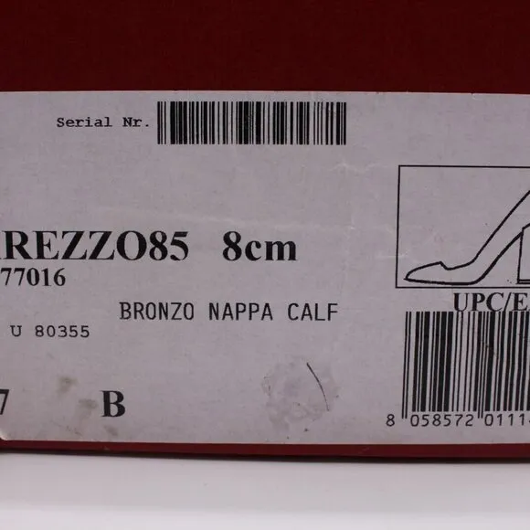 Salvatore Ferragamo 'Arezzo 85' Bronze Leather Pump Heels 7 or 9 NIB $675 Shoes