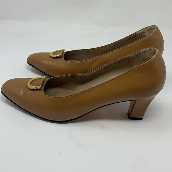 Salvatore Ferragamo Leather Buckle Pumps