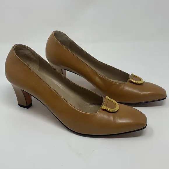 Salvatore Ferragamo Leather Buckle Pumps