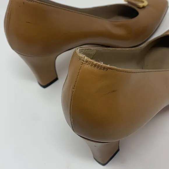 Salvatore Ferragamo Leather Buckle Pumps