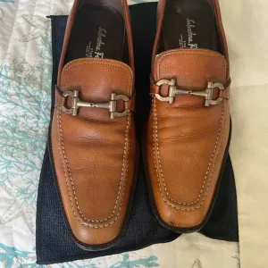 Salvatore Ferragamo Men's Tan Leather Loafers