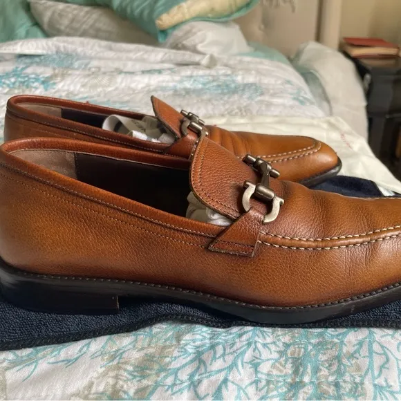 Salvatore Ferragamo Men's Tan Leather Loafers