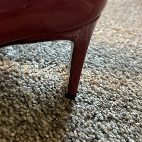 Salvatore Ferragamo Red Patent Leather Bow Pumps