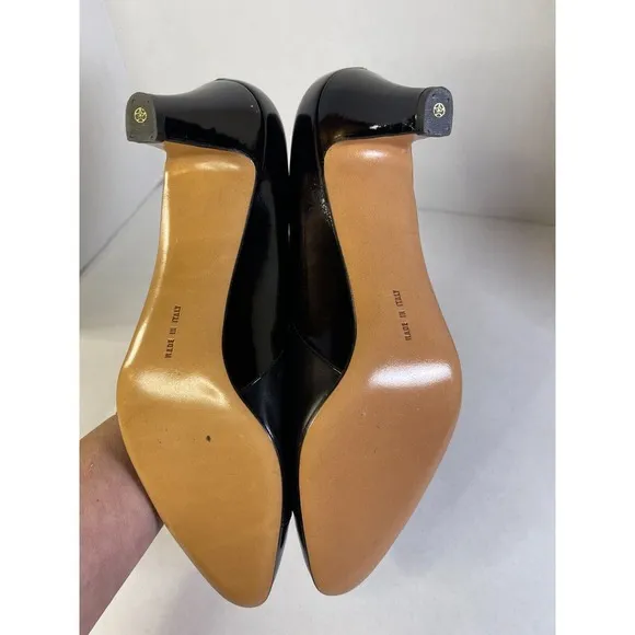 Salvatore Ferragamo Saks Fifth Ave Black Sz9.5 AA Leather High Heel Shoes Pumps