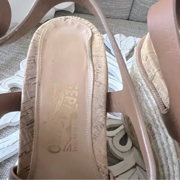 Salvatore Ferragamo Wedge Heel Sandals Shoes Women’s 9.5