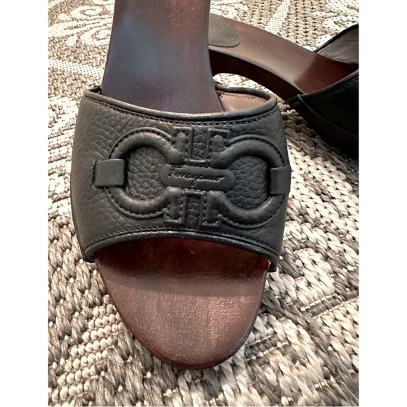 Salvatore Ferragamo wooden clogs/sandals