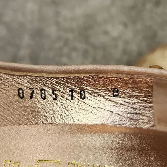 Salvatore Ferragamo gold heels 10