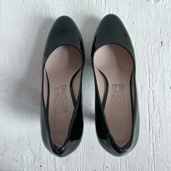 Salvatore Ferragmo shoes size 5.5 pumps heels platform patent leather