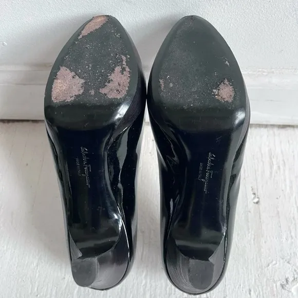 Salvatore Ferragmo shoes size 5.5 pumps heels platform patent leather