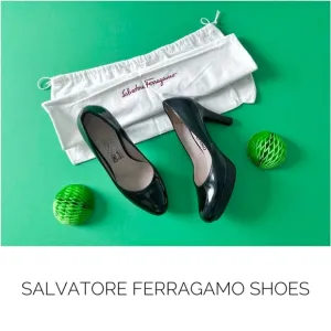 Salvatore Ferragmo shoes size 5.5 pumps heels platform patent leather