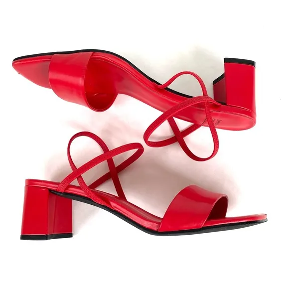 Sam Edelman Adapt Block Heel Sandals Red 8
