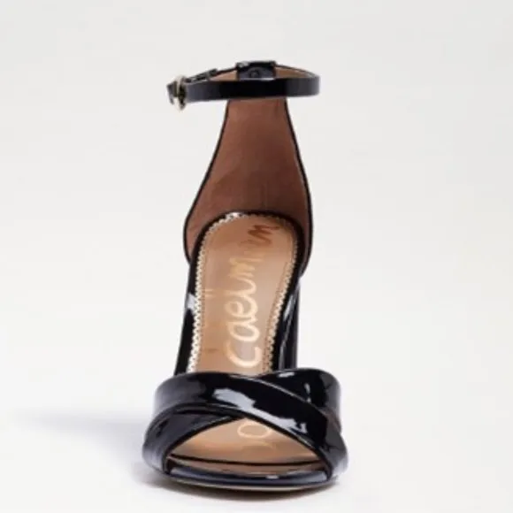 Sam Edelman Black Block Heeled Ankle Strap Sandals -- Size 7