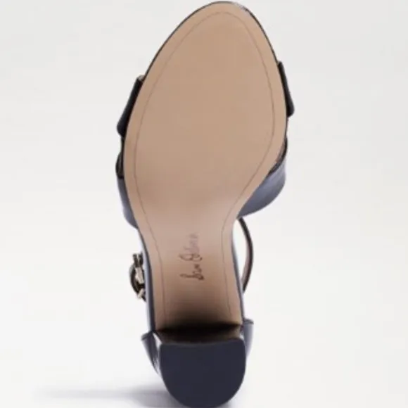 Sam Edelman Black Block Heeled Ankle Strap Sandals -- Size 7