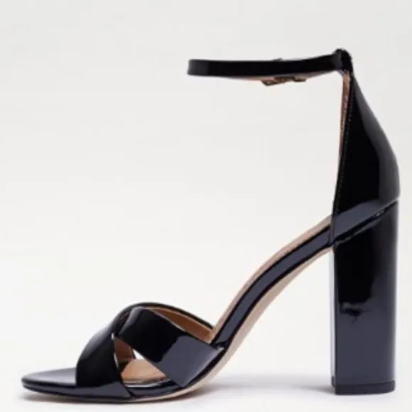 Sam Edelman Black Block Heeled Ankle Strap Sandals -- Size 7