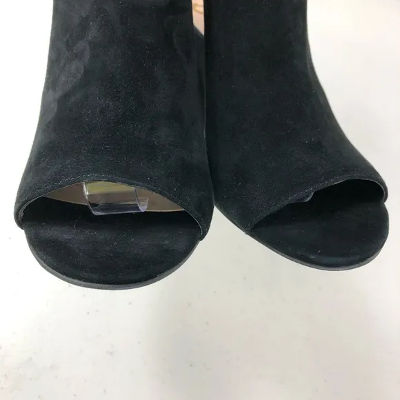 Sam Edelman Black Wedge Suede Sandals Size 6M