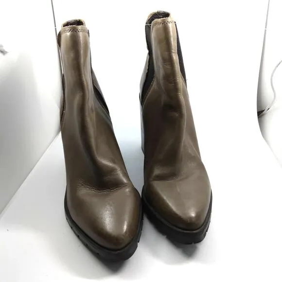 Sam Edelman Block Heel Booties Size 10 Green and Black