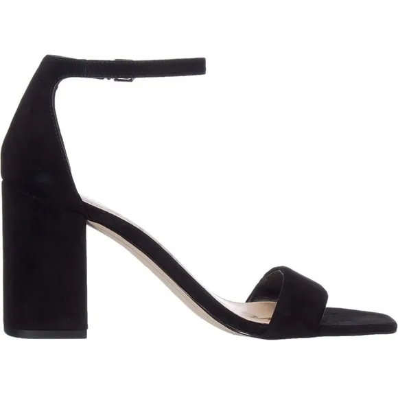 Sam Edelman Daniella black suede leather ankle block heel sandals Sz 10 1/2 new
