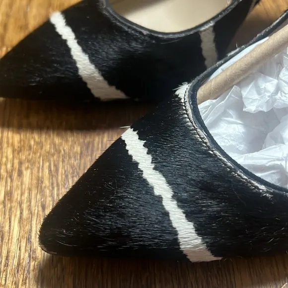 SAM EDELMAN Hazel Pumps Women's Shoes In Ivory/black Size 5.5