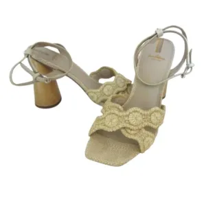 Sam Edelman Kacie Ankle Strap Sandals w Wood Block Heel Size 9M