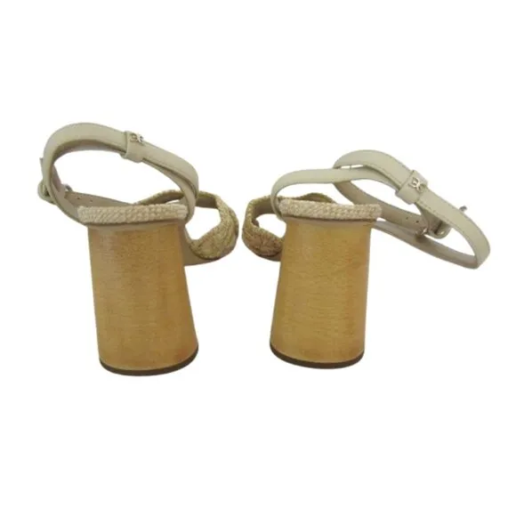 Sam Edelman Kacie Ankle Strap Sandals w Wood Block Heel Size 9M