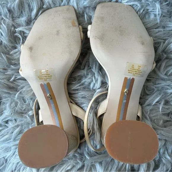 Sam Edelman Kia neutral beige block heel sandals women’s shoe size 10