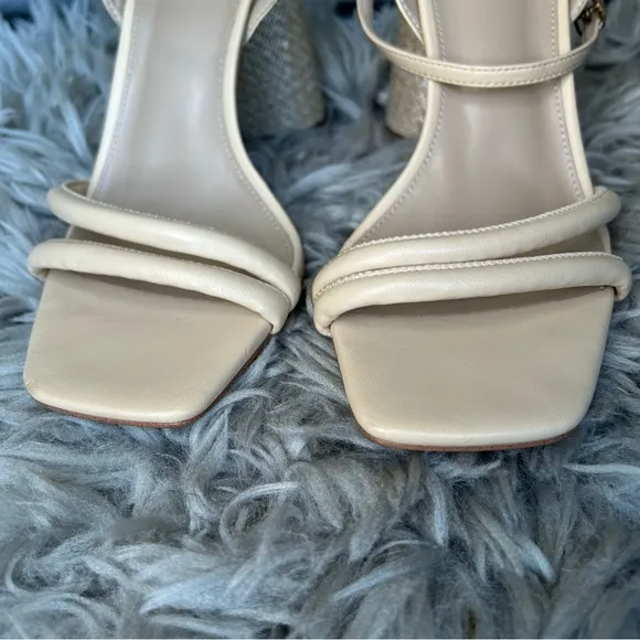 Sam Edelman Kia neutral beige block heel sandals women’s shoe size 10