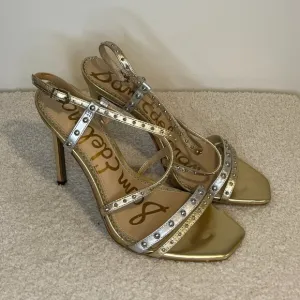 Sam Edelman | Lennox High-Heel Sandals | Gold   Silver