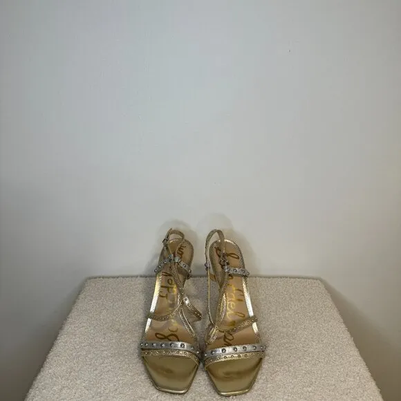 Sam Edelman | Lennox High-Heel Sandals | Gold   Silver