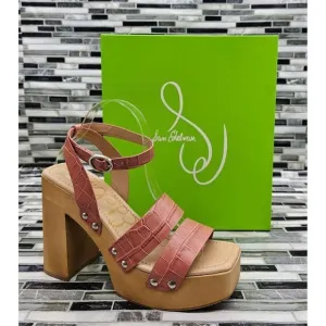 Sam Edelman Rosalind Terracotta Rose Women's Block Heel Sandals Size 9