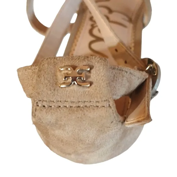 Sam Edelman Stacie Block Heel Suede Sandals size 6