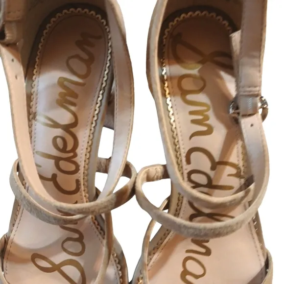 Sam Edelman Stacie Block Heel Suede Sandals size 6
