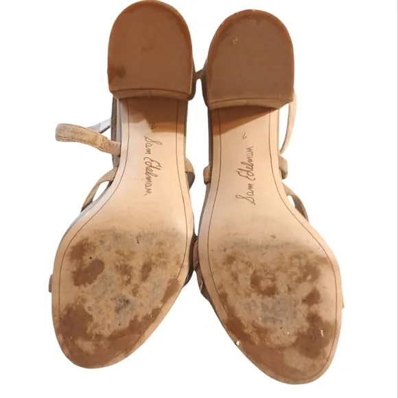 Sam Edelman Stacie Block Heel Suede Sandals size 6