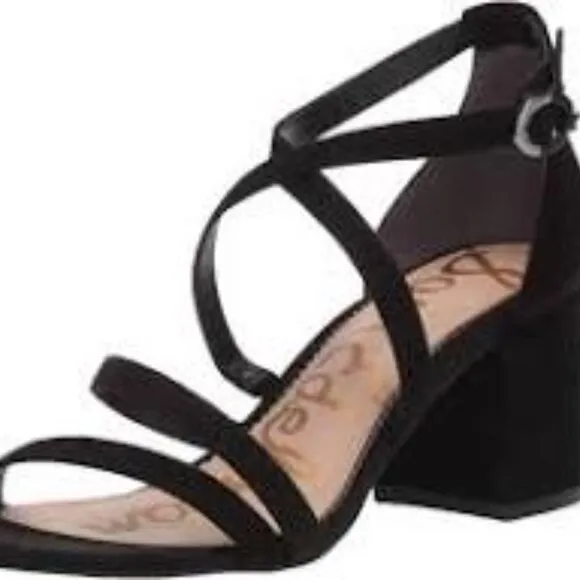Sam Edelman Stacie Block Heel Suede Sandals size 6