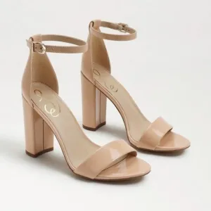 SAM EDELMAN Yaro Block Heel Sandal in Beige Size 10