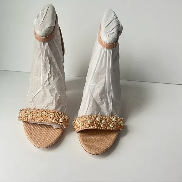 Sam‎ Edelman Yaro Perla Warm Tan Block Heel Sandals Sz 10 🟥
