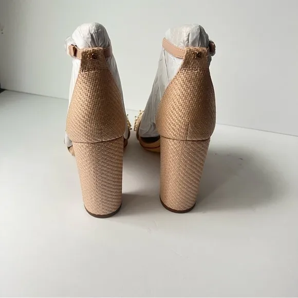 Sam‎ Edelman Yaro Perla Warm Tan Block Heel Sandals Sz 10 🟥