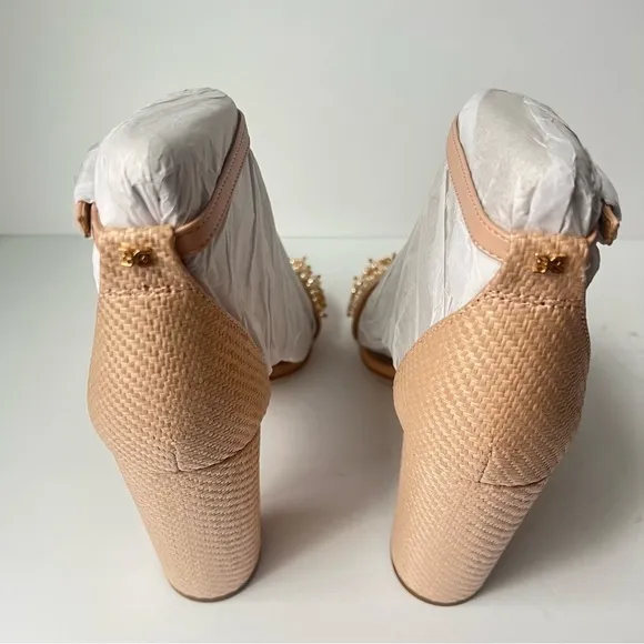 Sam‎ Edelman Yaro Perla Warm Tan Block Heel Sandals Sz 10 🟥